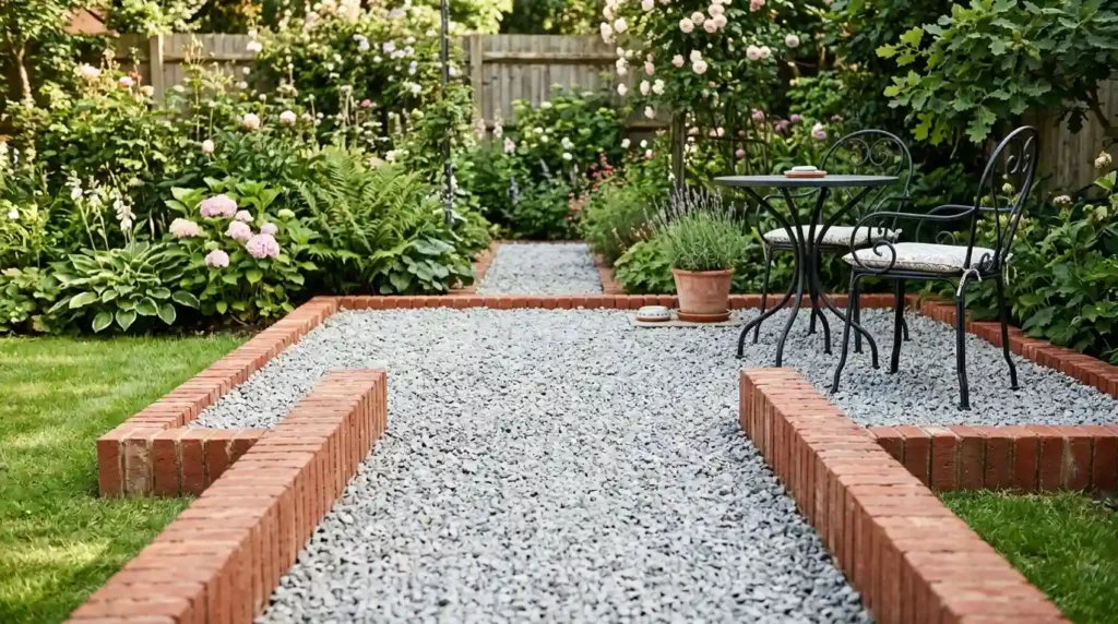 Use Brick Edging to Keep Gravel in Place