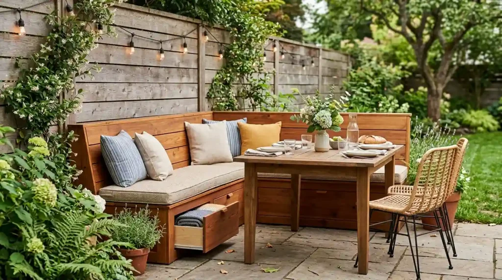 Save a Tight Corner with a Built-In Bench