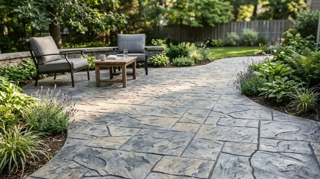 Get a Stone Look With Stamped Concrete
