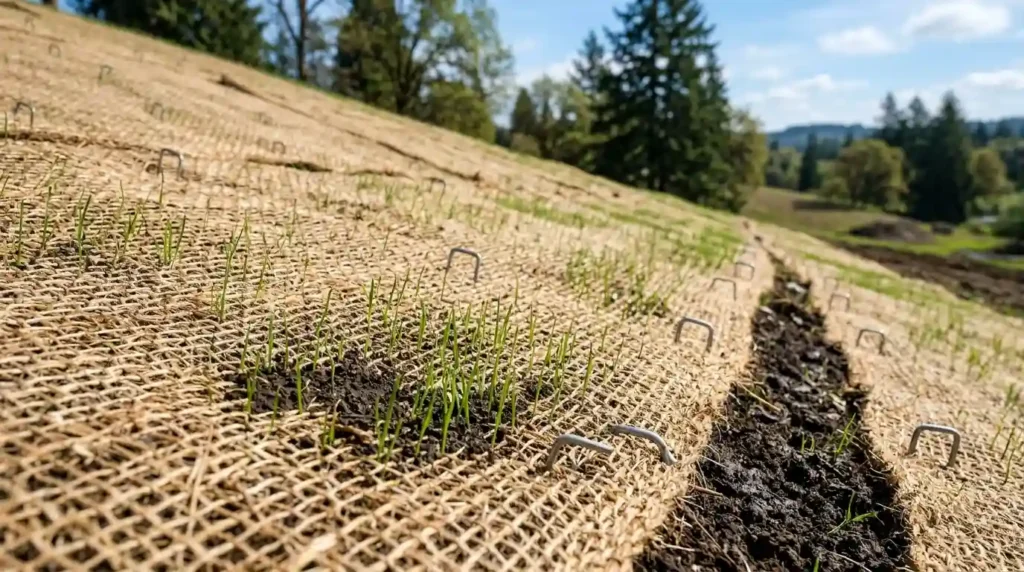 Protect New Seed With an Erosion-Control Blanket