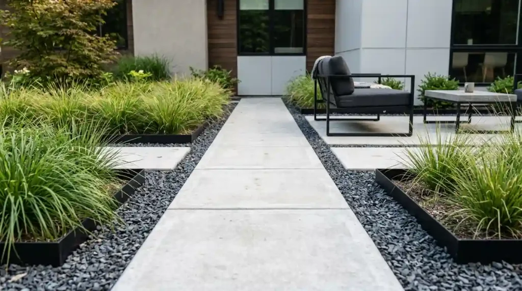 Create a Clean Black-and-Gray Patio