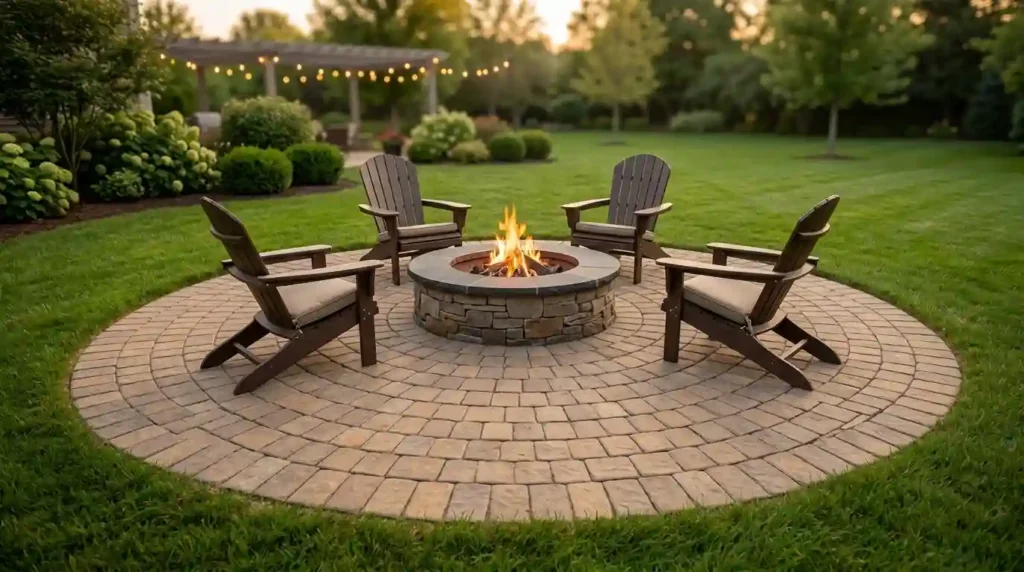 Build a Circular Paver Patio Around a Fire Pit