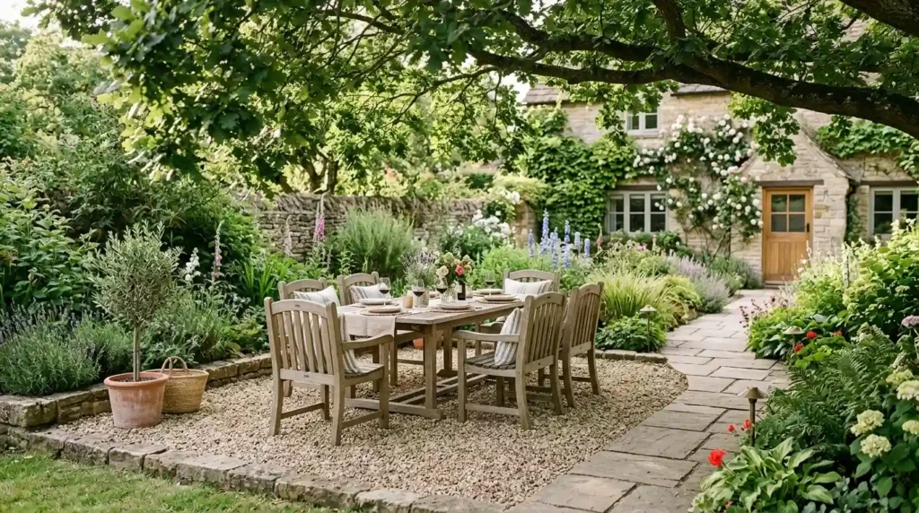 Turn an Empty Garden Corner into a Gravel Dining Area
