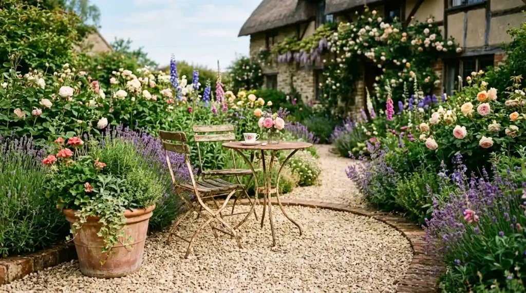 Soften Gravel With a Cottage-Garden Border