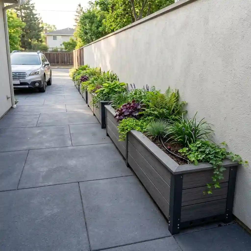 Add Raised Planters Along a Wall