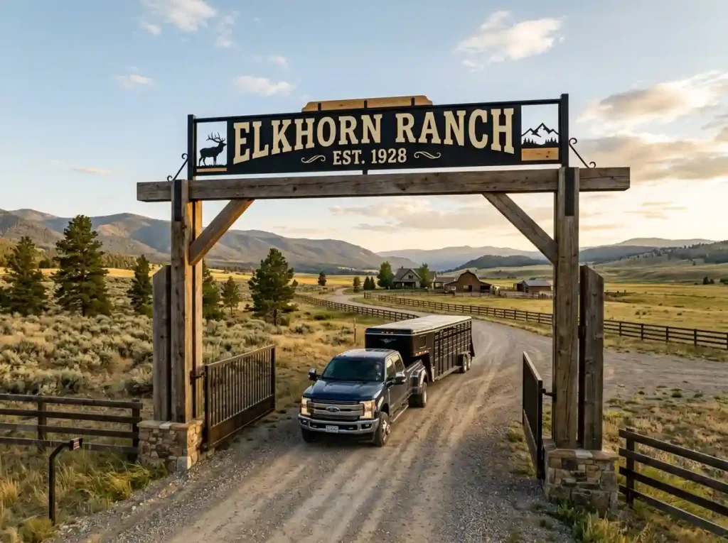 Add a Ranch-Style Sign Above the Entrance