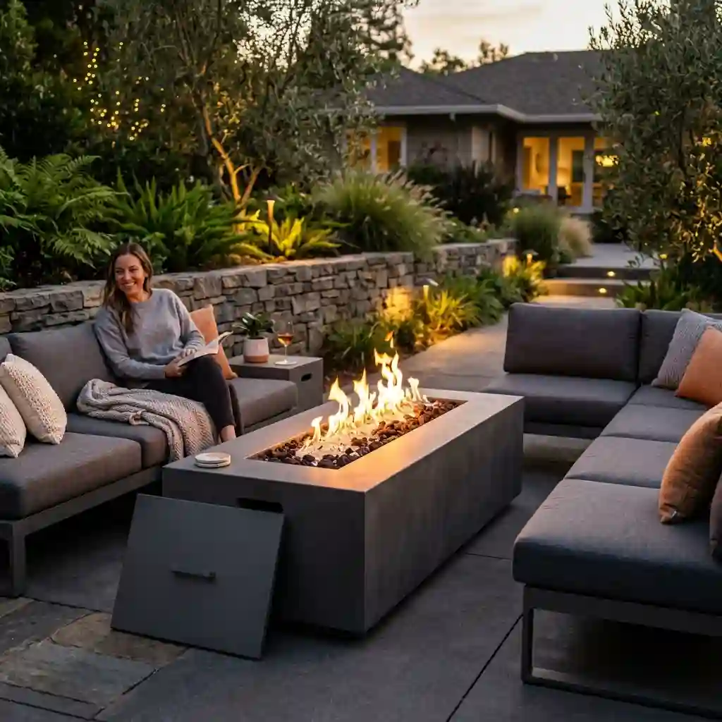 Add a Rectangular Gas Fire Table