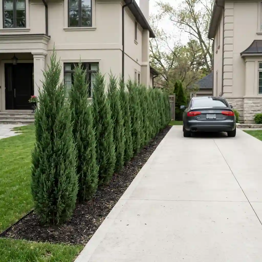Add a Slim Evergreen Border