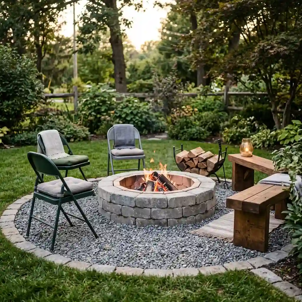 Build a Low-Cost Block Fire Pit Area