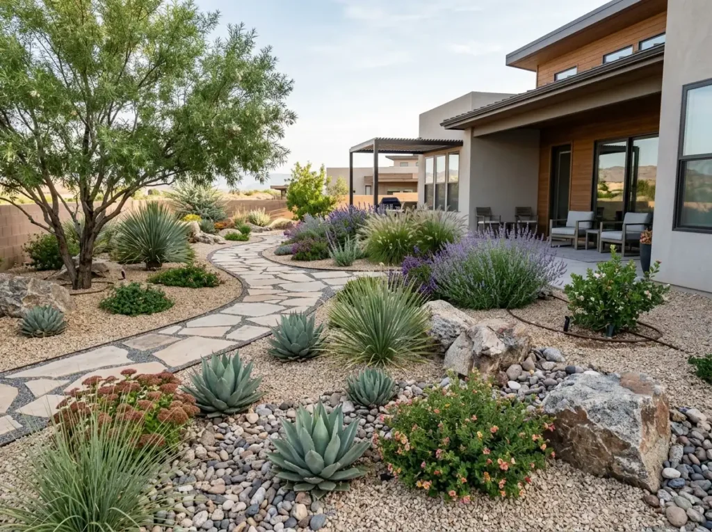 Build a Modern Xeriscape With Rocks and Plants
