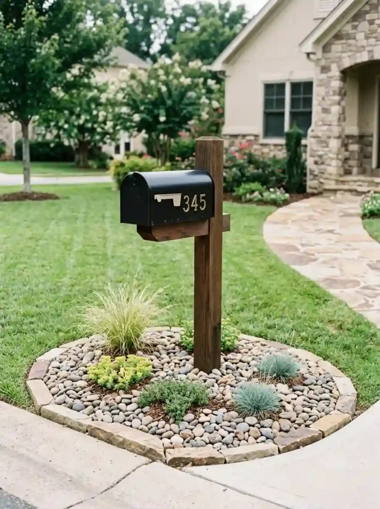 Build a Small Rock Garden Around the Mailbox