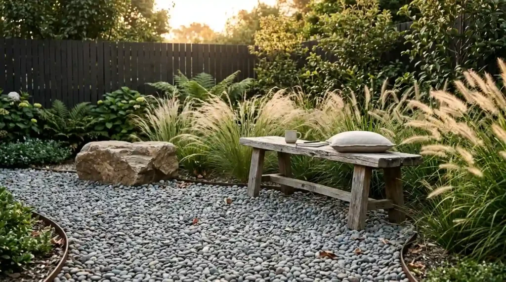 Change the Whole Bed With Mulch or Gravel