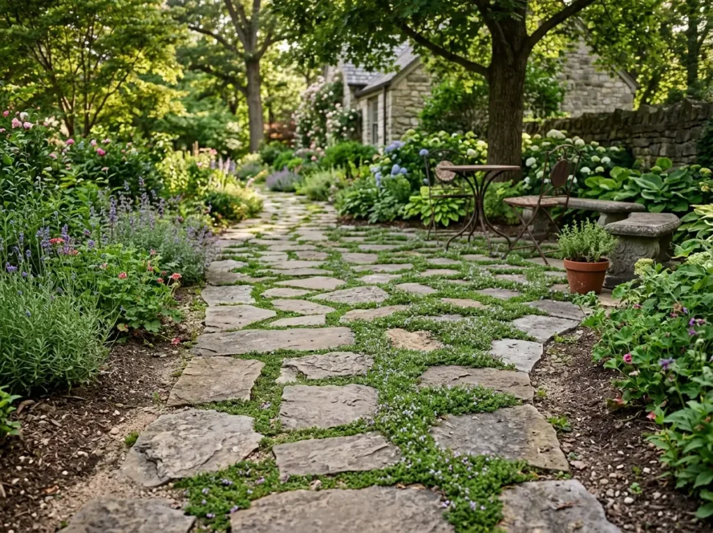 Combine Flagstone With Low Ground Covers