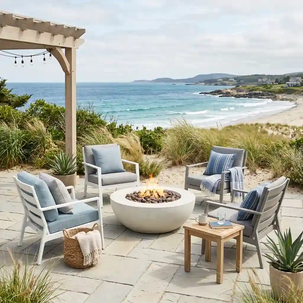 Create a Coastal Fire Pit Area