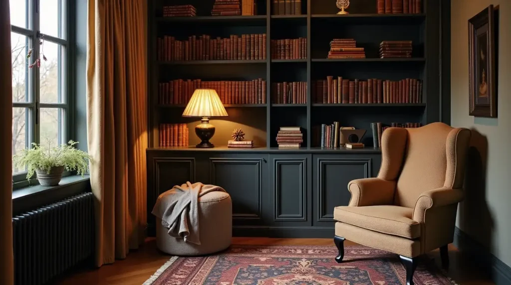 Create a Library-Style Reading Corner in a Small Space