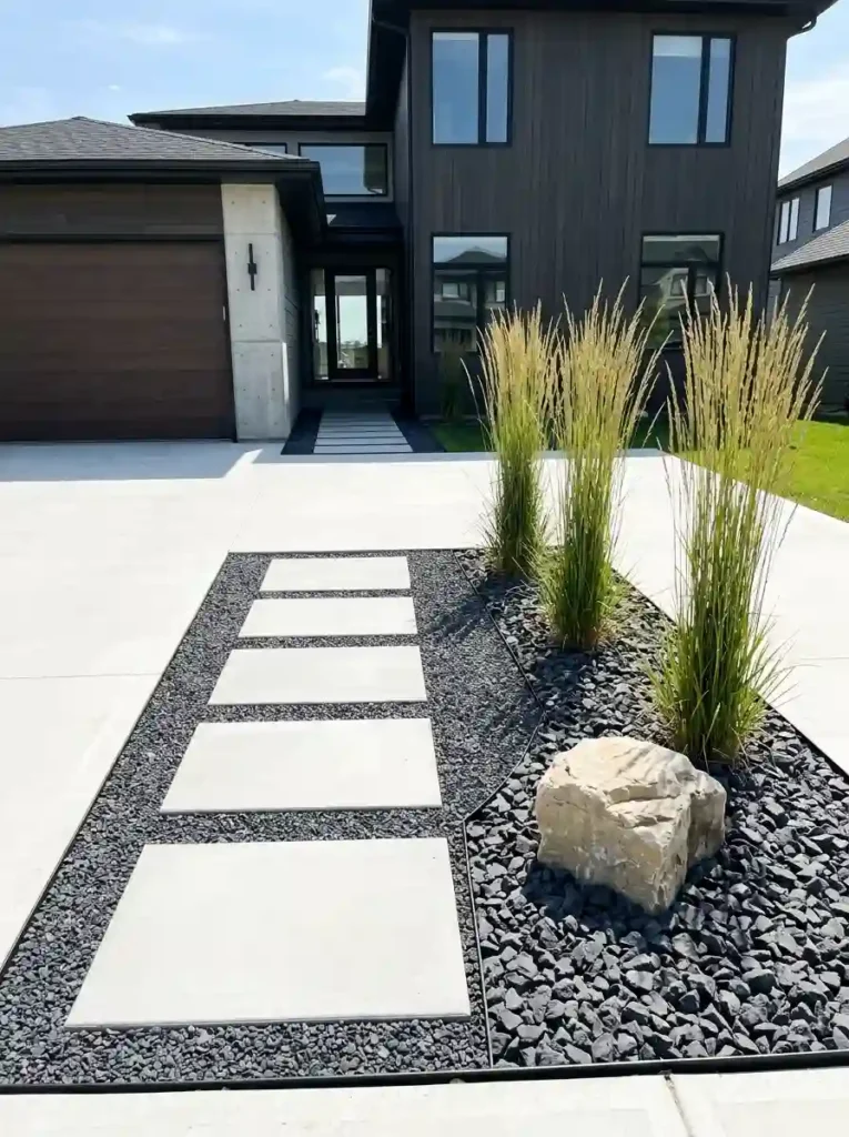 Create a Modern Look with Dark Rock and Concrete