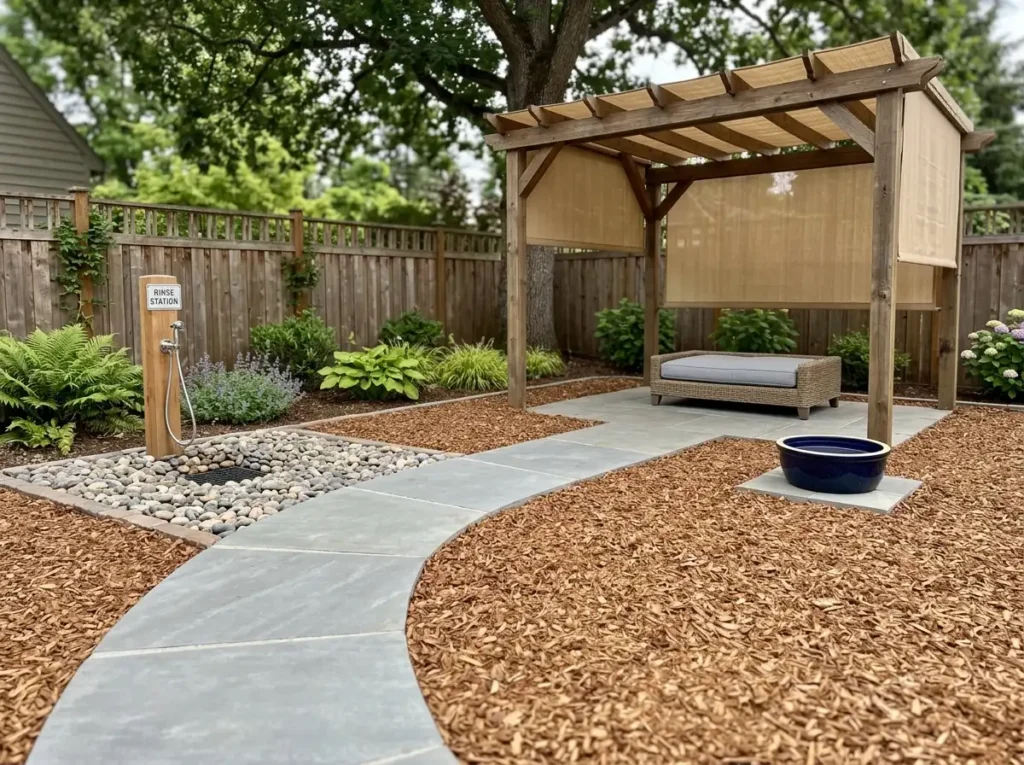 Create a Pet-Friendly Paver and Mulch Zone