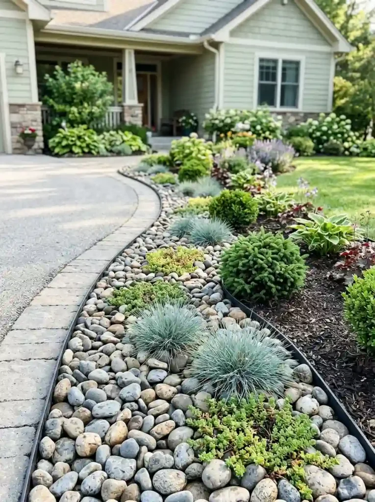 Create a Smooth River Rock Border
