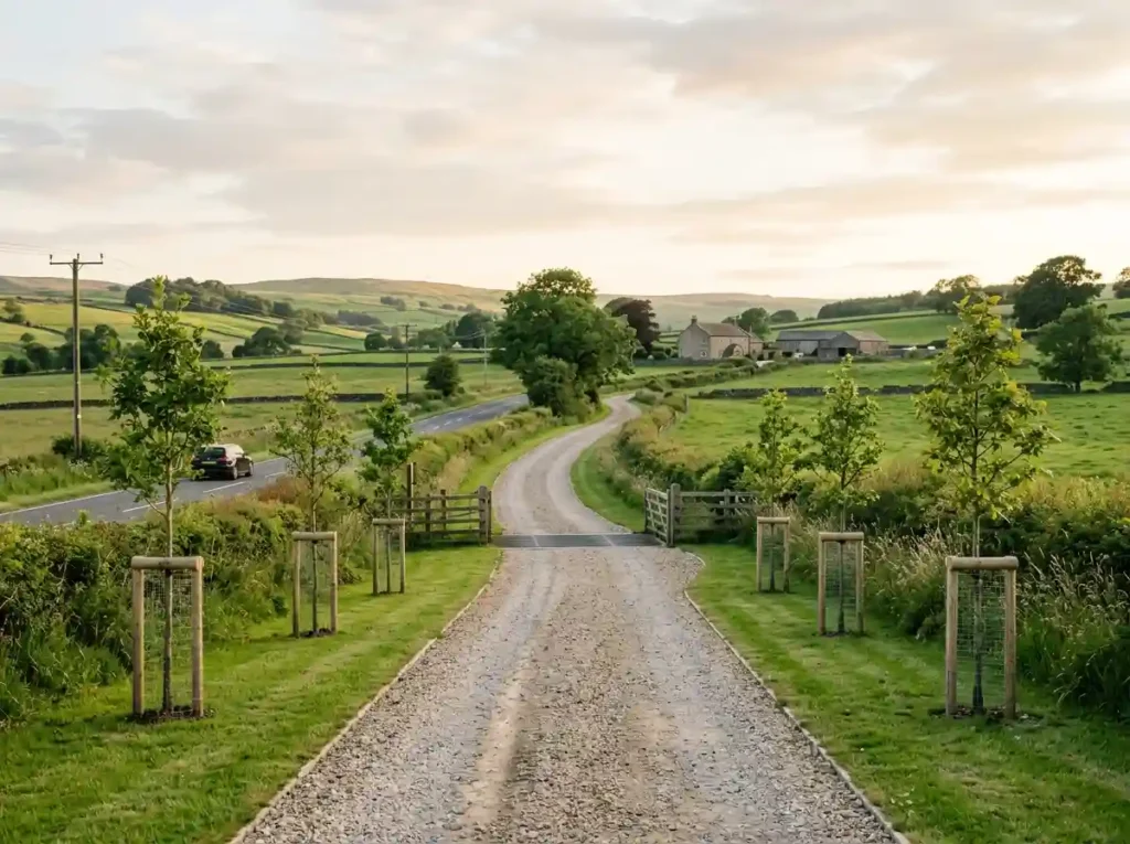Create a Tree-Lined Approach in Stages