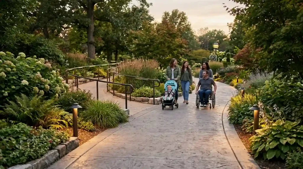 Create a Wide, Well-Lit Accessible Garden Path