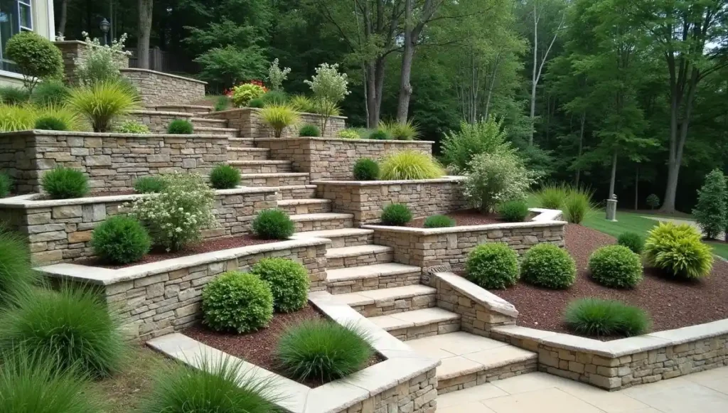 Divide a Steep Hill Into Smaller Terraces