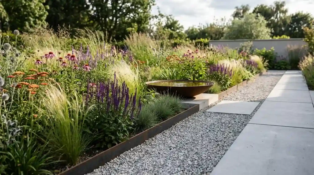 Frame Loose Planting With Modern Hardscape