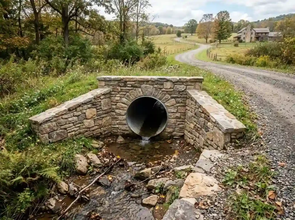 Improve a Plain Culvert With Stone Headwalls
