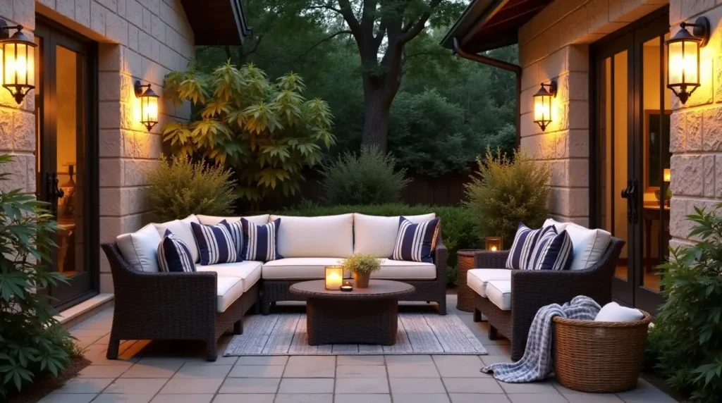 Layer Outdoor Lighting, Cushions, and Throws