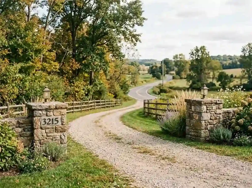 Mark the Entrance With Low Stone Columns