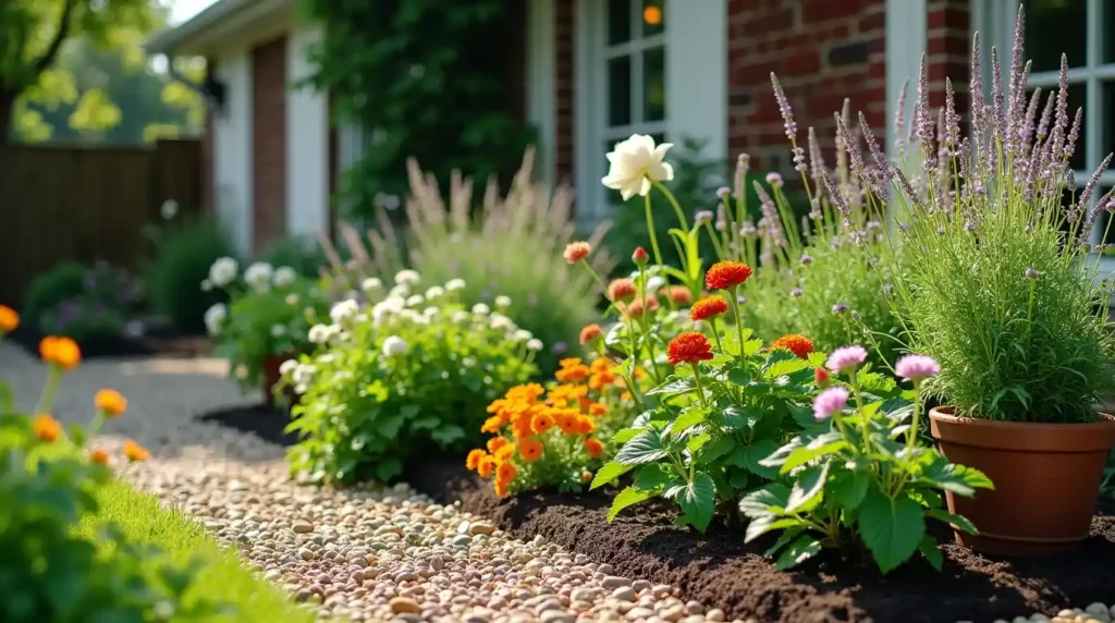 Mix Flowers With Herbs and Edible Plants