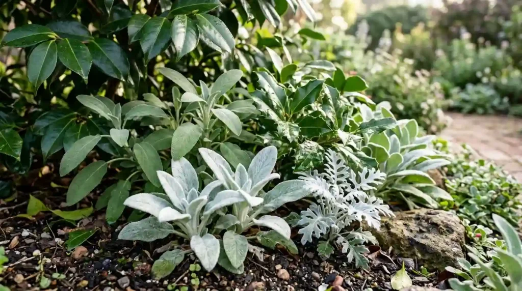 Mix Glossy, Matte, and Fuzzy Leaves for More Interest