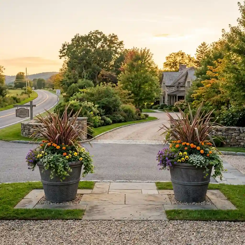 Place Matching Planters at the Entrance