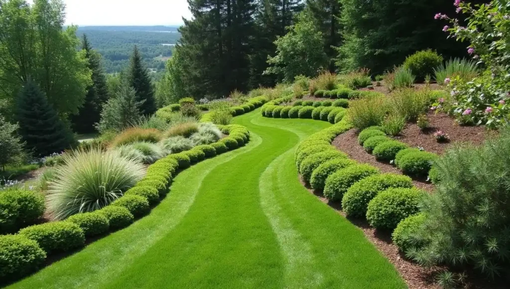 Plant in Curved Bands Across the Hill