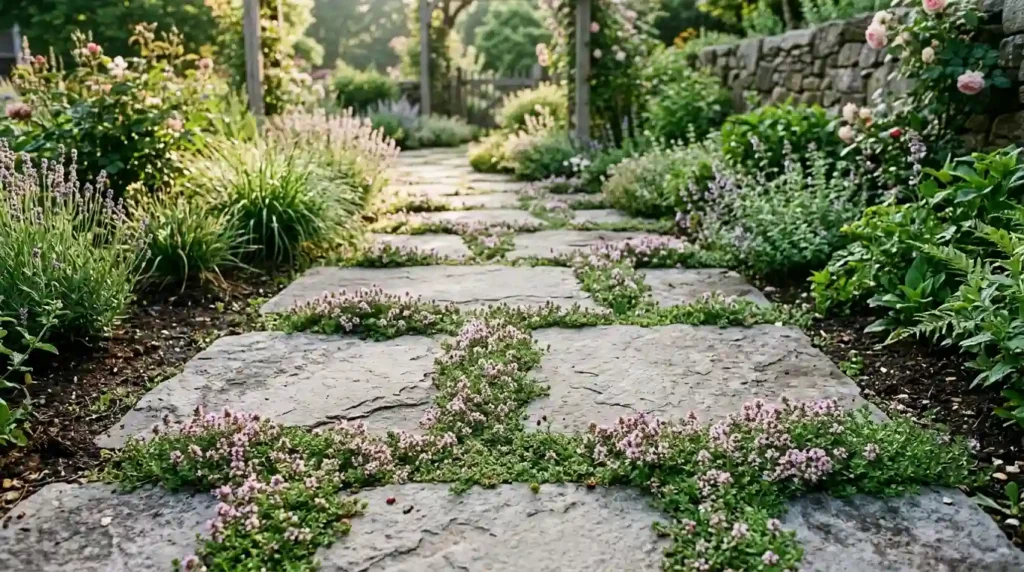 Soften Pavers With Grass or Ground-Cover Joints