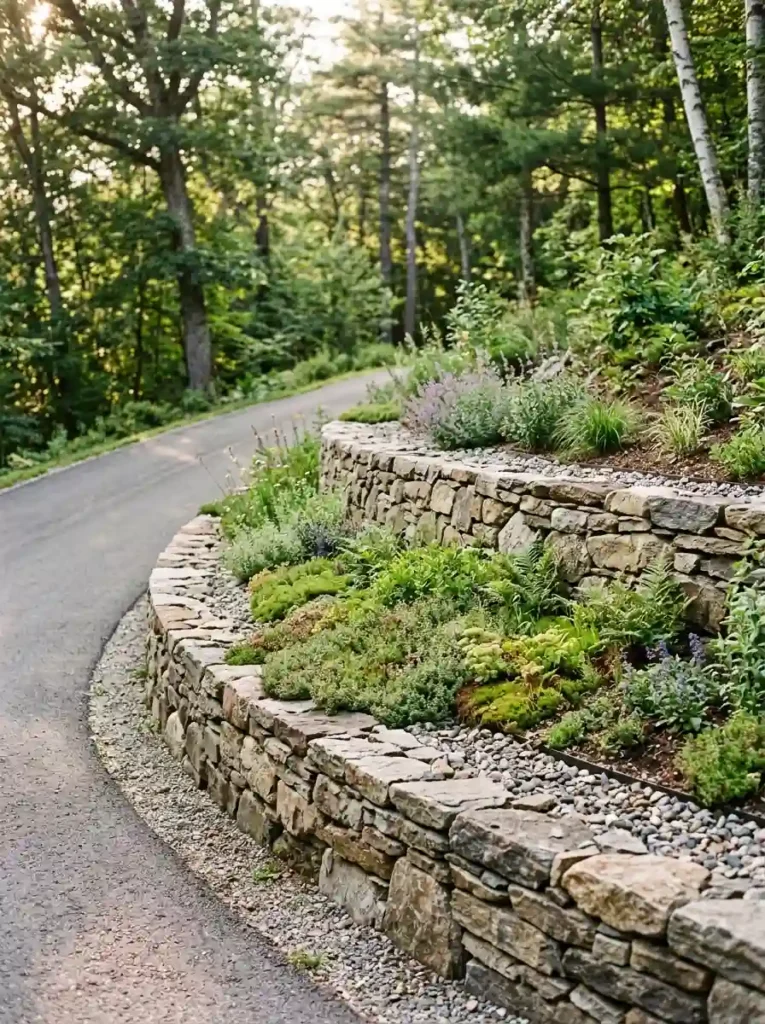 Stabilize a Sloped Driveway with Retaining Stones