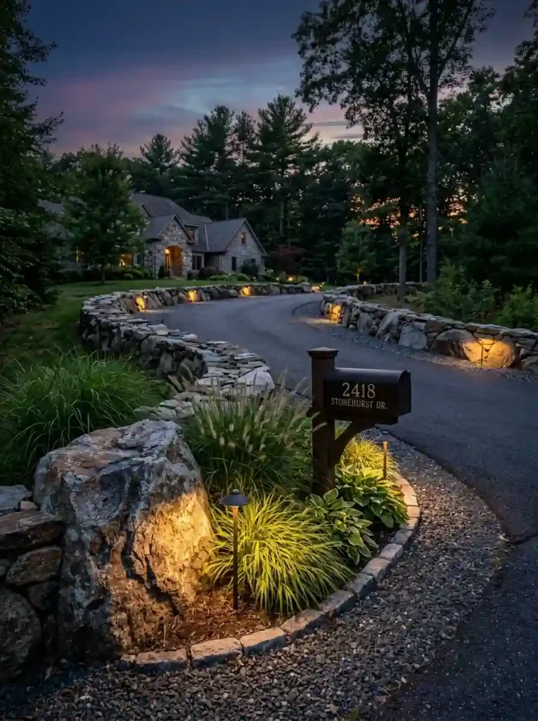 Use Low-Voltage Lights to Show the Rock Design