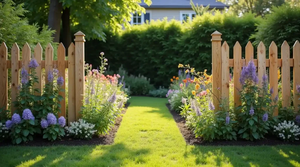 Use a Fence or Hedge to Frame Loose Planting