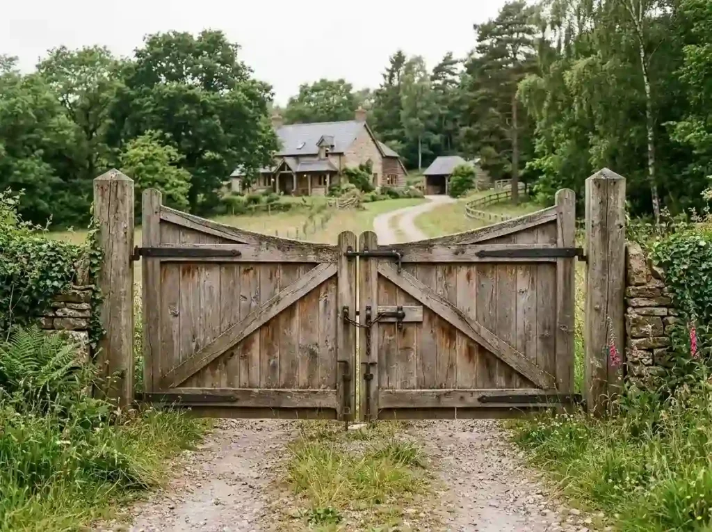 Use a Reclaimed Timber Gate for a Natural Look