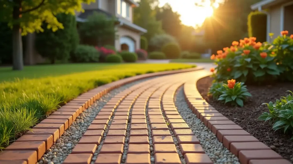 Combine Brick and Gravel in One Path