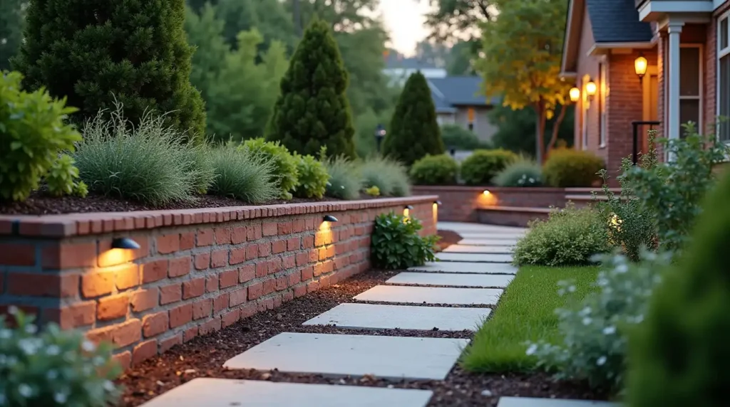 Add a Low Brick Retaining Wall