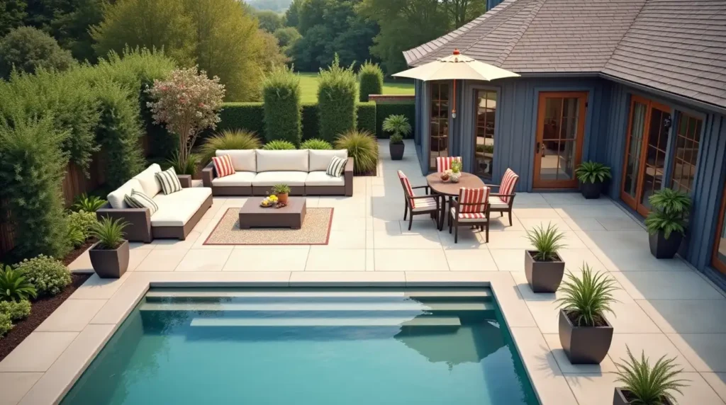 Divide the Deck into Lounge and Dining Zones