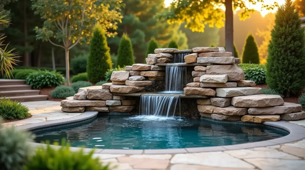 Add a Rock Waterfall or Fountain