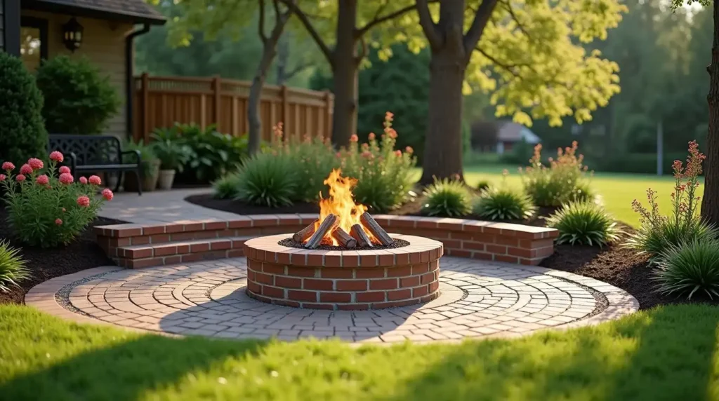 Create a Brick Fire Pit Surround