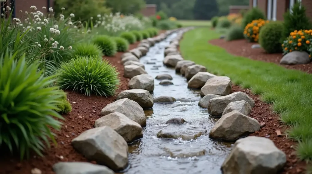 Create a Rock-Lined Drainage Swale