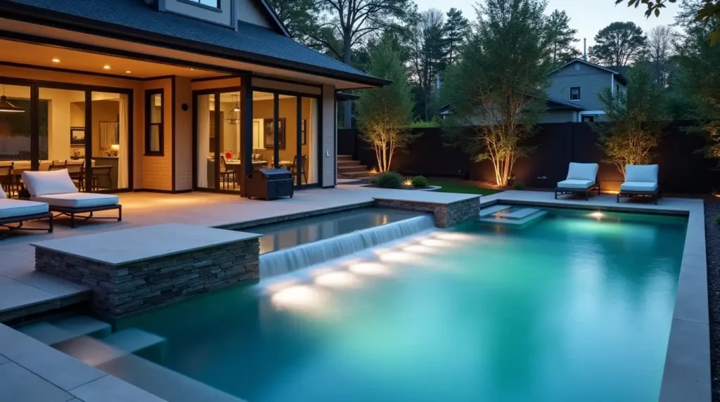 Add One Water Feature That Fits the Pool