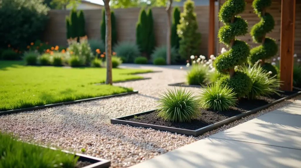 Create Geometric Gravel Beds With Steel Edging