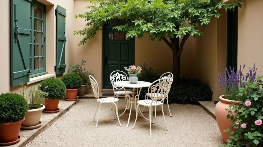 Create a French Courtyard With Simple Seating