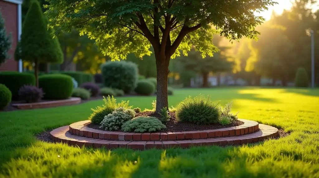 Add a Safe Brick Border Around a Tree