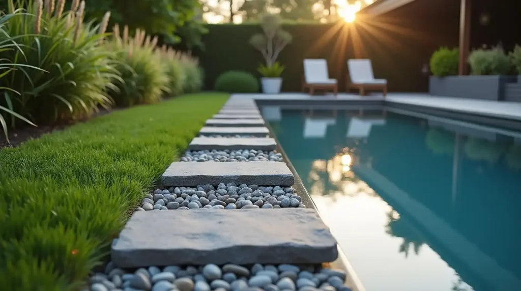 Fill a Narrow Poolside Strip With One Stone