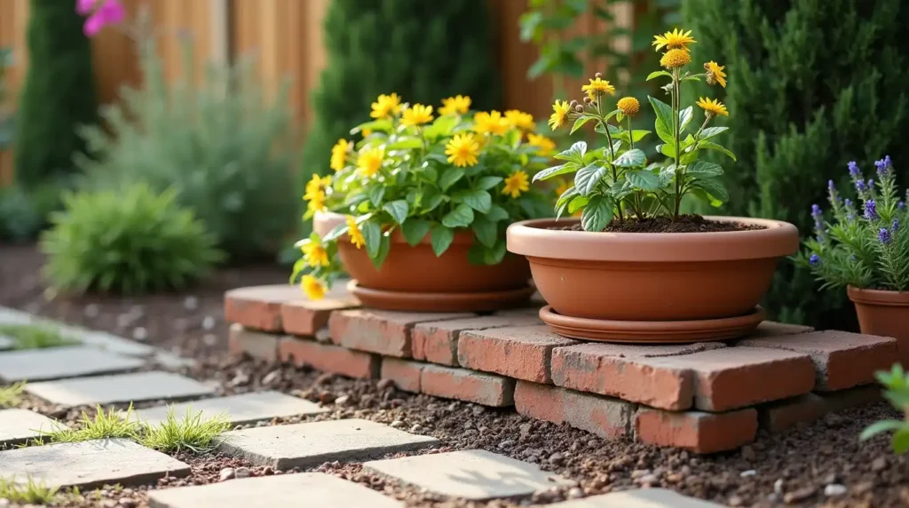 Make a Brick Platform for Pots and Planters